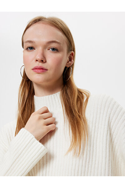 Koton Πλεκτό πουλόβερ με μακρυμάνικο γιακά