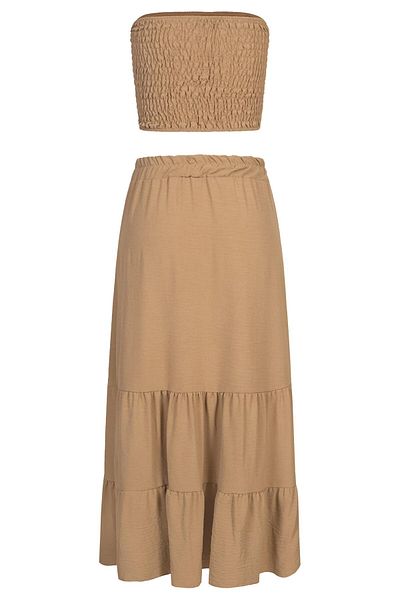 Cloud5ive Musselin Longform Stufenrock und Bandeau Top