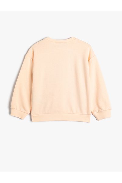 Koton Sweatshirt Long Sleeve Crew Neck Summer Themed Cotton