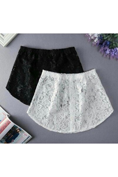 bright moon 2-Piece Guipure Shirt and Skirt Sweater Set for Women