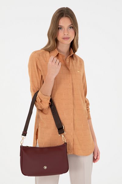 U.S. Polo Assn. Women's Burgundy Shoulder Bag 50303434 -Vr014