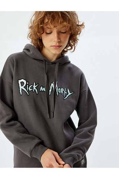 Koton Rick and Morty licencovaná oversize mikina s kapucí - zadní potisk