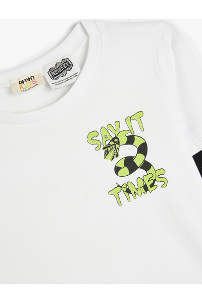 Koton Beetlejuice Licensed hosszú ujjú póló - Crew Neck