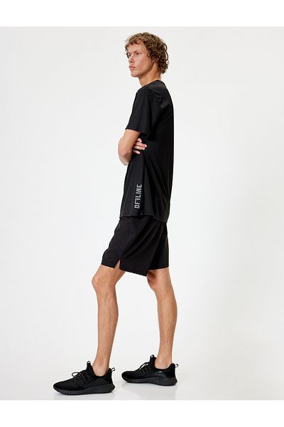 Koton Crew Neck Short Sleeve Sports T-Shirt - Slogan Printed