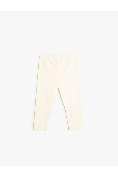 Koton Cotton Ribbed Basic Tights - Elastic Waist