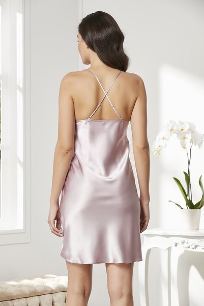 Pierre Cardin Satin Lace Women's Nightgown - 860 Rose