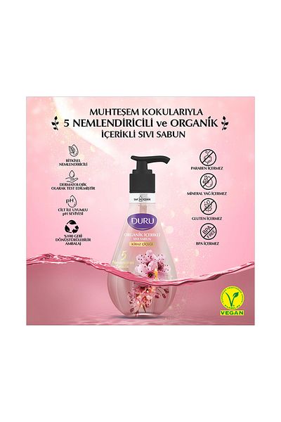 Duru 500ml Organic Liquid Soap - Cherry