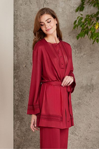 Pierre Cardin 3-piece Lace Combed Cotton Women's Pajamas Set - Maternity - 2800