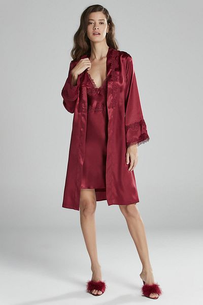 Pierre Cardin Satin Six-Piece Bridal Dowry Set - 6965 Claret Red