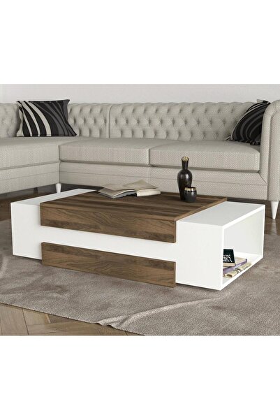 Dekorister Nora Orta Sehpa Beyaz-ceviz