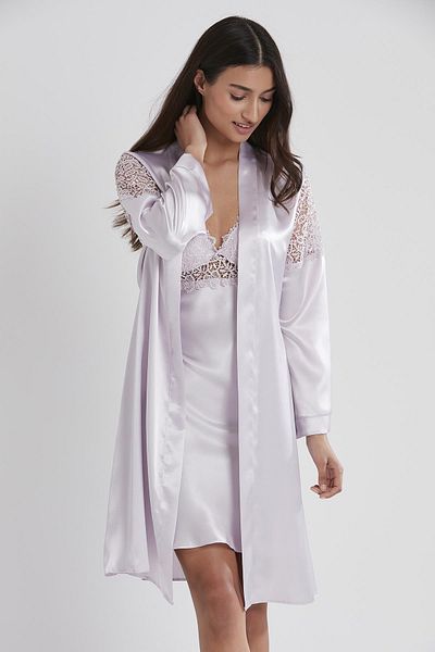 Pierre Cardin طقم بيجامة من الساتان لباس النوم طقم شورت مكون من 6 قطع طقم مهر الزفاف - 6955