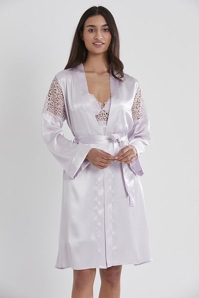 Pierre Cardin طقم بيجامة من الساتان لباس النوم طقم شورت مكون من 6 قطع طقم مهر الزفاف - 6955
