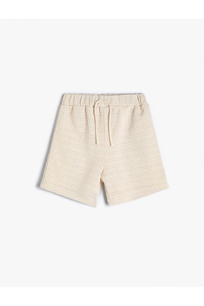 Koton Tie-Up Waist Tweed Shorts