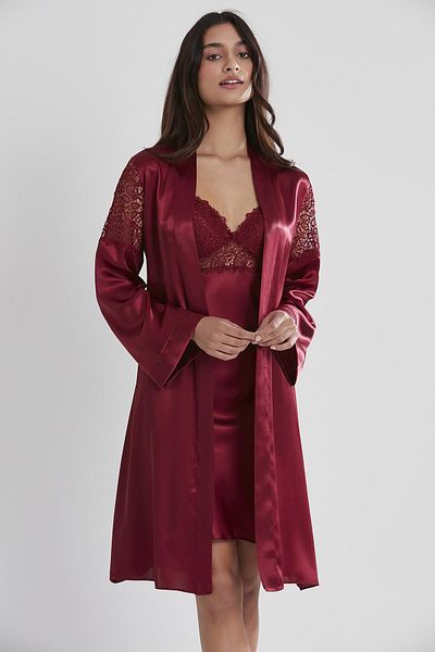 Pierre Cardin Set de șase piese din satin pentru mireasă - 6955 Roșu Claret