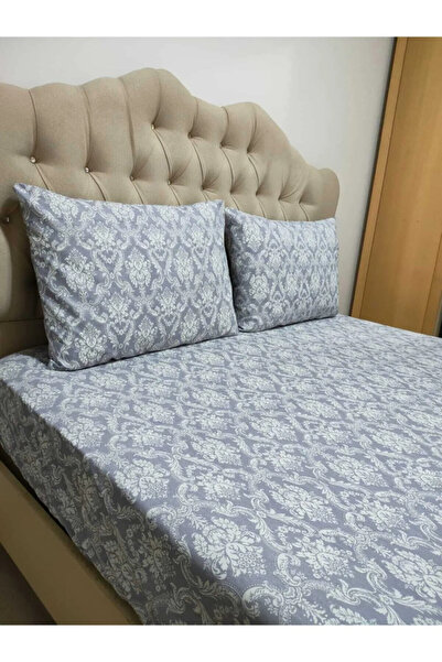 Garden Home Ranforce Woven Elastic Sheet Set (Blue)