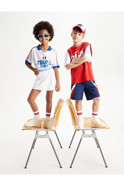 Koton T-shirt bez rękawów z nadrukiem w Paryżu – okrągły dekolt