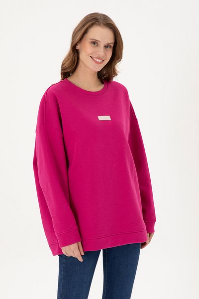 U.S. Polo Assn. Hanorac de damă fucsia cu gât crew 50294221 -vr023