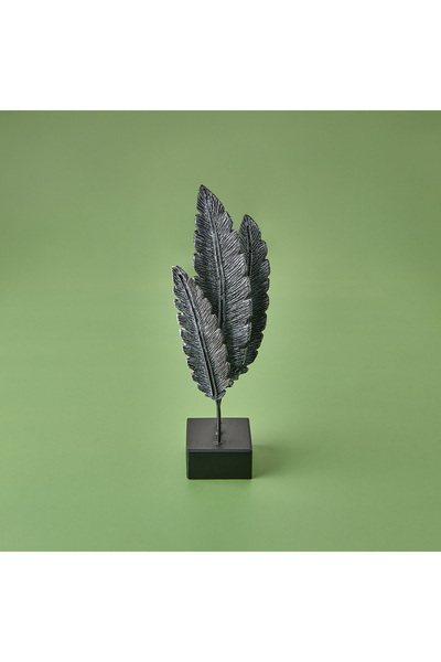 Evidea Deco Tüy Dekor - Gümüş / Siyah - 38 cm