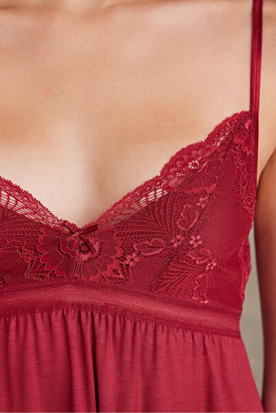 Pierre Cardin Σετ νυχτικό & ρόμπα από χτενισμένο βαμβακερό δαντέλα - 4010