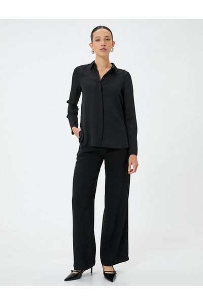 Koton Classic Long Sleeve Shirt - Buttoned and Standard Fit