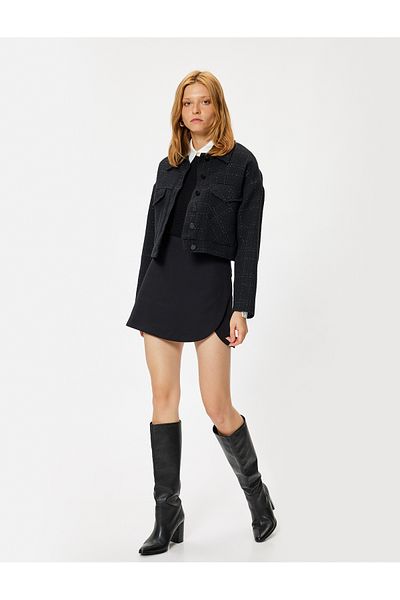 Koton Fusta scurtă mini dublu cu talie standard - Slim Fit