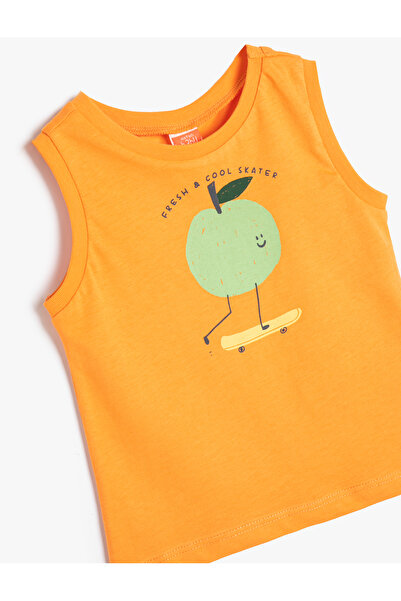 Koton Bavlněné tílko s ovocným potiskem – bez rukávů