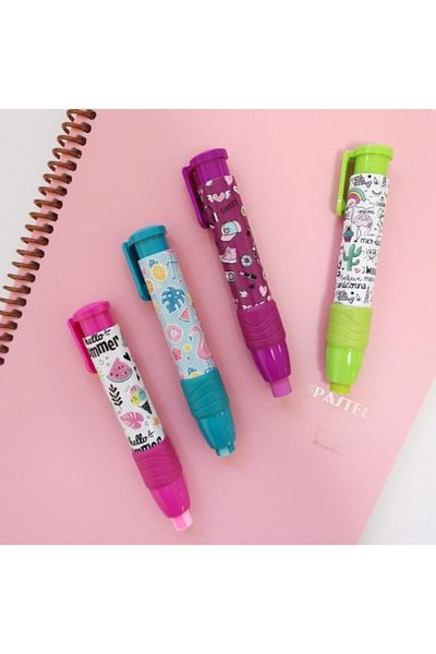 Mikro Ot-302 Girls Eraser Automatic (4 Pieces)