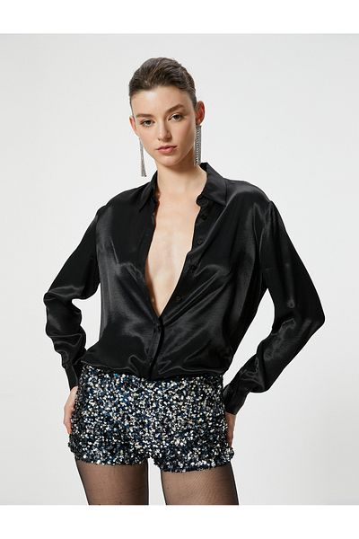 Koton Extra Mini Slim Fit Shorts mit Pailletten
