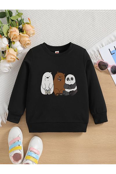 Let's Wear Суичър за момиче/момче с щампа We Are Bears
