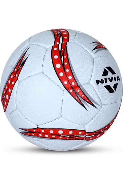 Nivia Synthetic Standard Handball (White/Blue/Orange) | Rubber