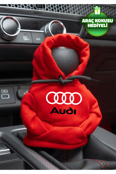 Freeyez Audi Red Gear Shift Hooded Sweatshirt - Car Gear Shift Clothing Fleec...