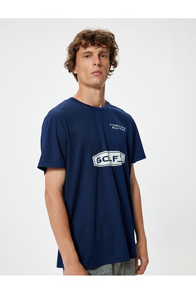 Koton Αθλητικό μπλουζάκι με κοντό μανίκι Crew Neck - Slogan Printed