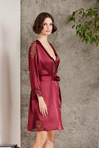 Pierre Cardin Saten Altılı Gelin Çeyiz Seti - 6000 Bordo