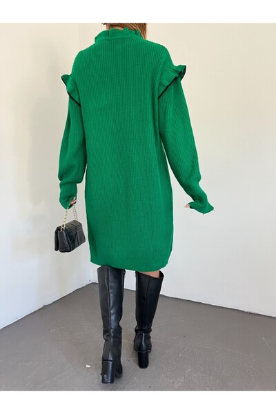 Modamorfo Πλεκτό με κορδόνια τουνίκ με γιακά