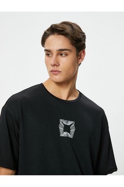 Koton Αθλητικό μπλουζάκι με κοντό μανίκι Crew Neck - Slogan Printed
