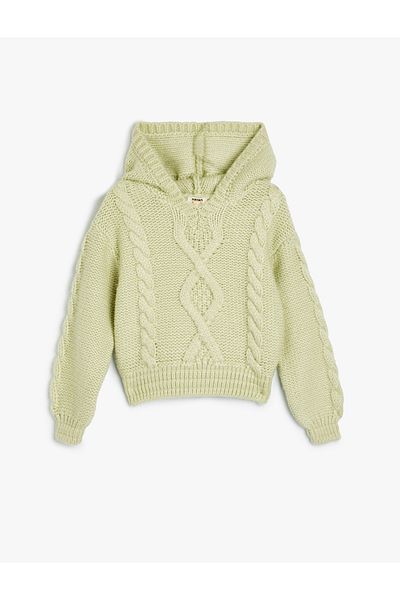 Koton Long Sleeve Hooded Knit Sweater