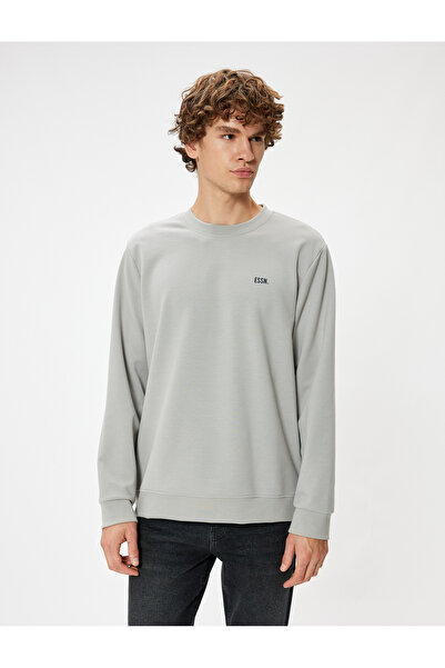 Koton Graues Herren-Sweatshirt für Erwachsene – 5WAM70084MK