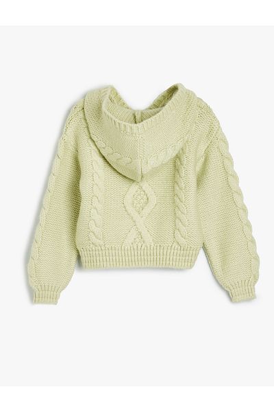 Koton Long Sleeve Hooded Knit Sweater