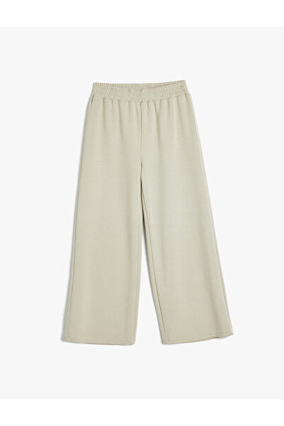 Koton Basic Wide Leg Sweatpants Modal ύφασμα με ελαστική μέση