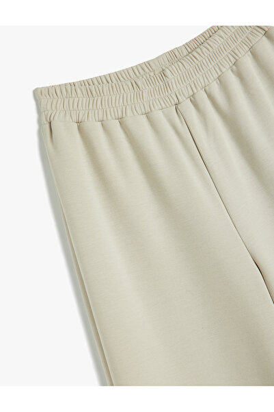 Koton Basic Wide Leg Sweatpants Modal ύφασμα με ελαστική μέση