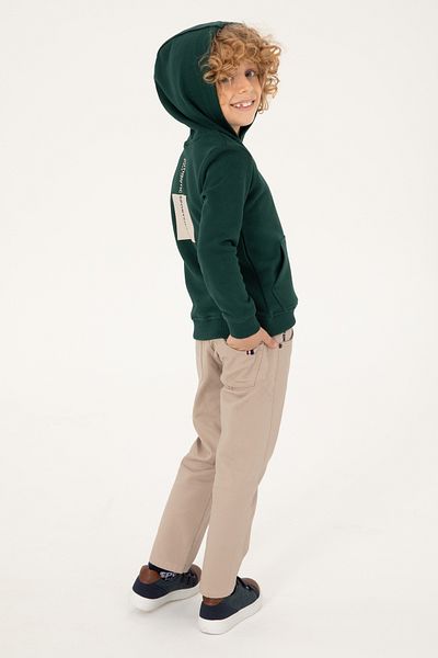 U.S. Polo Assn. Boy's Dark Green Hooded Sweatshirt 50293515 -Vr079