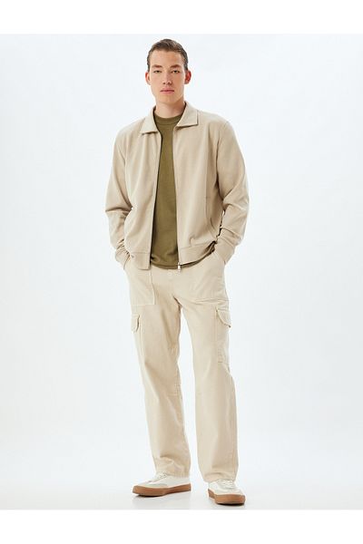 Koton Beige Men's Adult Jacket 5Wam50022Mk