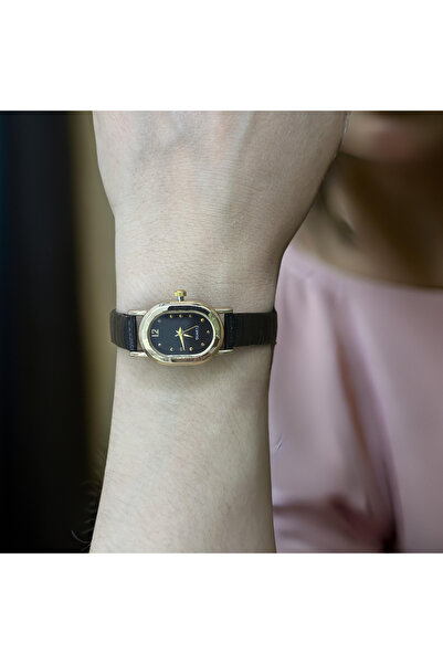 Şıktek Oval Kadın Kol Saati Deri Kordon Analog Kol Saati Mineral Camlı Saati ...