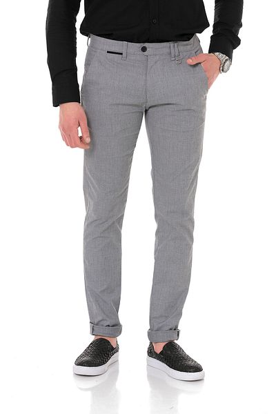 ACTUAL Men's Slim Fit Trousers-4554-Grey