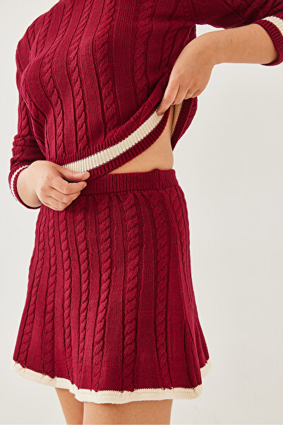 Bianco Lucci Női haj fonott szoknya alsó és felső kötöttáru szett 60351125