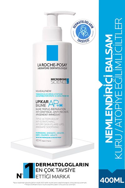 La Roche Posay Lipikar Baume Ap+ M – 400 ml Feuchtigkeitsbalsam, für trockene/atopisch anfällige Haut