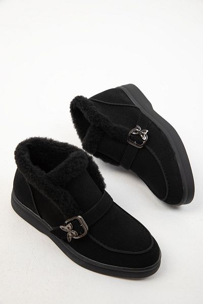 SOHO Černé semišové dámské boty - 19926 Model Bootie