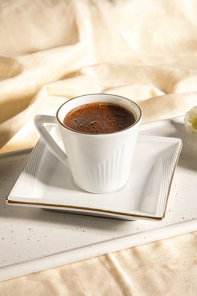 Nehir Bougainvillea 12 Piece Porcelain Coffee Cup Set