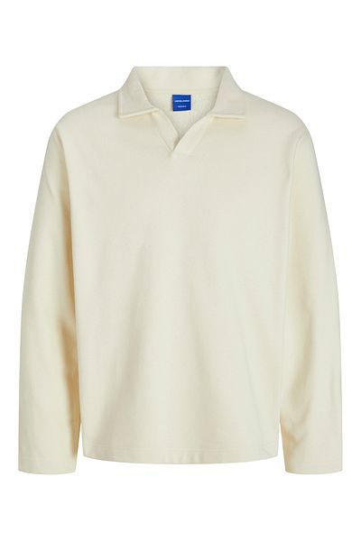Jack & Jones Jorlucca - Antique White Sweat Split Neck Ciff Ln 12276596