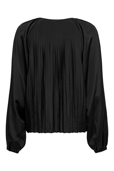 JDY Jdysarah Wvn Exp 15323264   Black Plisse Tie Top - L/S